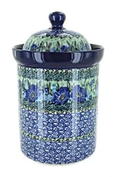 Blue Rose Polish Pottery 493 Ceramika Large Canister -Blue Rose Pottery Store GUEST 4606fc18 3499 495f af53 e95de920b336