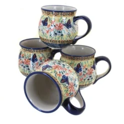 Blue Rose Polish Pottery K090-4 Manufaktura Bubble Mug Set -Blue Rose Pottery Store GUEST 460e53c8 bed7 4851 9760 6bda2eb8ee26