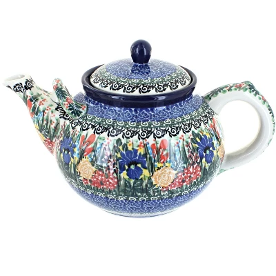Blue Rose Polish Pottery 444 Ceramika Artystyczna Large Teapot 16 Blue Rose Polish Pottery 444 Ceramika Artystyczna Large Teapot - Image 14