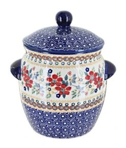 Blue Rose Polish Pottery P066 Manufaktura Small Canister -Blue Rose Pottery Store GUEST 48a626d3 0d44 425b 9199 927664b3020d