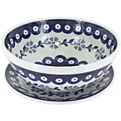 Blue Rose Polish Pottery M076 Manufaktura Berry Bowl With Plate -Blue Rose Pottery Store GUEST 490e5450 f09f 4e26 9eef e6e32c5c8a3e