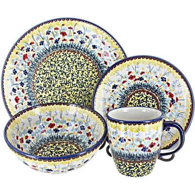Blue Rose Polish Pottery Manufaktura Dinnerware (4PC) 14 Blue Rose Polish Pottery Manufaktura Dinnerware (4PC) - Image 12