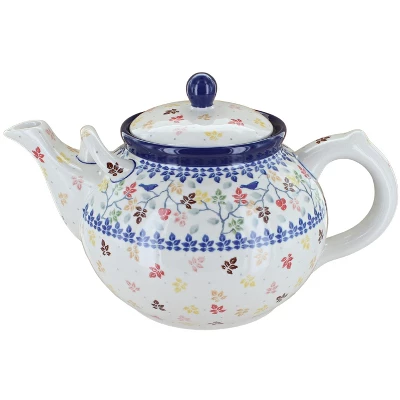 Blue Rose Polish Pottery 444 Ceramika Artystyczna Large Teapot 6 Blue Rose Polish Pottery 444 Ceramika Artystyczna Large Teapot - Image 4