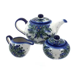 Blue Rose Polish Pottery 1700 WR Unikat 3 Piece Tea Set -Blue Rose Pottery Store GUEST 4b4a516f 20c7 4f83 a975 fa40bfd47ffa