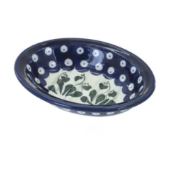 Blue Rose Polish Pottery 510 Ceramika Artystyczna Soap Dish