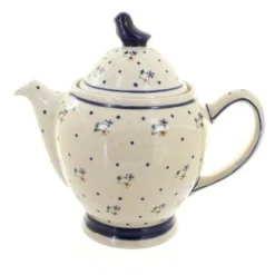 Blue Rose Polish Pottery 1233 Zaklady Coffee Pot
