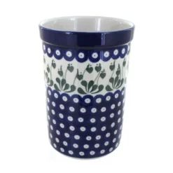 Blue Rose Polish Pottery 169 Ceramika Artystyczna Utensil Jar