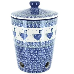 Blue Rose Polish Pottery F36 Ceramika Artystyczna Garlic Keeper -Blue Rose Pottery Store GUEST 4d1a1e51 1e54 4c61 aee7 17b65e80b637