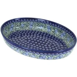 Blue Rose Polish Pottery 350 Zaklady Medium Oval Baker -Blue Rose Pottery Store GUEST 4d5687ad aa32 48f7 a6c6 59ddcfe260d1