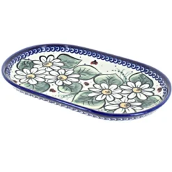 Blue Rose Polish Pottery 118 Vena Small Oval Dish -Blue Rose Pottery Store GUEST 4de53133 5330 4c4f adc2 667945a44a99