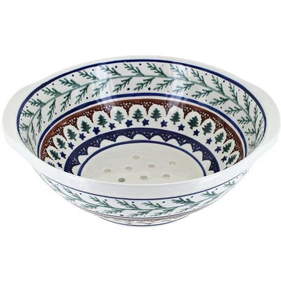 Blue Rose Polish Pottery 1183-Zaklady Colander 4 Blue Rose Polish Pottery 1183-Zaklady Colander - Image 2
