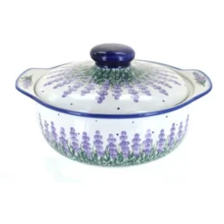 Blue Rose Polish Pottery 41C WR Unikat Round Covered Baker -Blue Rose Pottery Store GUEST 502bec87 7327 49fa 844d 4fe827e02c20
