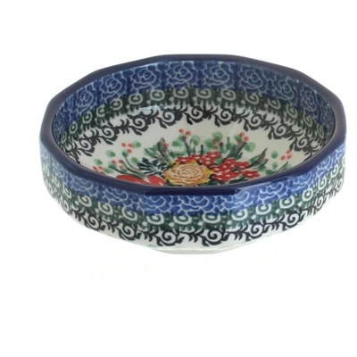 Blue Rose Polish Pottery 221 Ceramika Artystyczna Small Angular Bowl 12 Blue Rose Polish Pottery 221 Ceramika Artystyczna Small Angular Bowl - Image 10