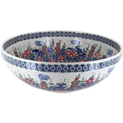 Blue Rose Polish Pottery 78 Vena Large Serving Bowl -Blue Rose Pottery Store GUEST 5139a9f9 fd99 4eb1 988e dda184ea95c1
