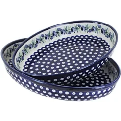Blue Rose Polish Pottery 1600 Zaklady Oval Baker Set -Blue Rose Pottery Store GUEST 52d017a5 dcff 4c1d 98f7 d0944940e46d