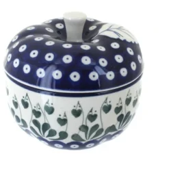 Blue Rose Polish Pottery 34 Ceramika Artystyczna Apple Baker