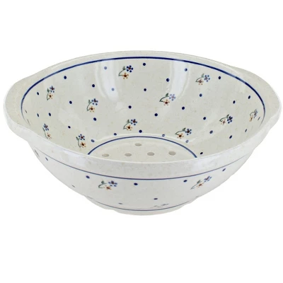 Blue Rose Polish Pottery 1183-Zaklady Colander 3 Blue Rose Polish Pottery 1183-Zaklady Colander