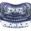 Blue Rose Polish Pottery 193012 Zaklady Square Scallop Bowl Set -Blue Rose Pottery Store GUEST 542f36ab ec74 4ce8 8bc1 43cbe3ae22dd