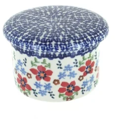 Blue Rose Polish Pottery M136 Manufaktura French Butter Dish -Blue Rose Pottery Store GUEST 56af56e1 ecab 4179 935c 8d6e8be232fc