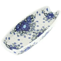 Blue Rose Polish Pottery 159-Vena Corn On The Cob Dish -Blue Rose Pottery Store GUEST 5772bb88 8c7f 4bc5 925d 41f679d16d3c
