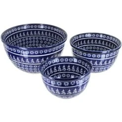 Blue Rose Polish Pottery 1900 Zaklady Mixing Bowl Set -Blue Rose Pottery Store GUEST 57a4f9ae 62cb 4a24 a452 a83102ba7e4c