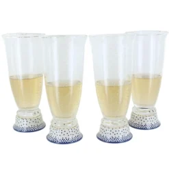 Blue Rose Polish Pottery P002 Set Of 4 Maf Beer Glasses -Blue Rose Pottery Store GUEST 5a7de1fc 9b1b 4c65 890c 864cbc6c79bb