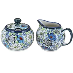 Blue Rose Polish Pottery 694-711 Zaklady Cream & Sugar Set -Blue Rose Pottery Store GUEST 5adf603e a6c1 491a 8899 b8c24fbba471