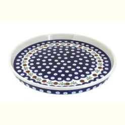 Blue Rose Polish Pottery 524 Zaklady Torte Plate