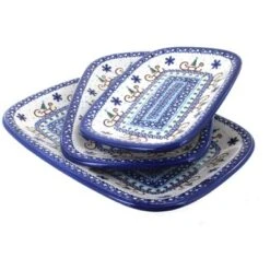 Blue Rose Polish Pottery 6200 Vena 3 Piece Rectangular Serving Set -Blue Rose Pottery Store GUEST 5cf74bf6 fbd9 4ce0 a19a 0fd55bbbbf55