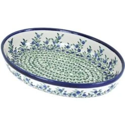 Blue Rose Polish Pottery 350 Zaklady Medium Oval Baker -Blue Rose Pottery Store GUEST 5d6e04d5 e260 45d2 a9eb ed7e46c2ae4f