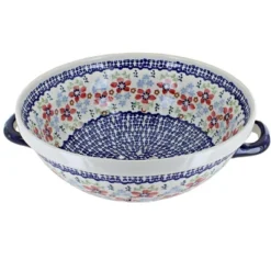 Blue Rose Polish Pottery D038 Manufaktura Colander -Blue Rose Pottery Store GUEST 5e1d2899 2e68 4fc8 a4dc a930893f1a68