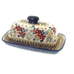 Blue Rose Polish Pottery M074 Manufaktura Butter DIsh -Blue Rose Pottery Store GUEST 5e7fd793 c36f 4a69 96f8 77579ce9fd88