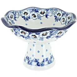 Blue Rose Polish Pottery 660 Ceramika Artystyczna Small Pedestal Dish -Blue Rose Pottery Store GUEST 5ed07dbc 4caa 4b63 a9a9 ab27f032d9b6