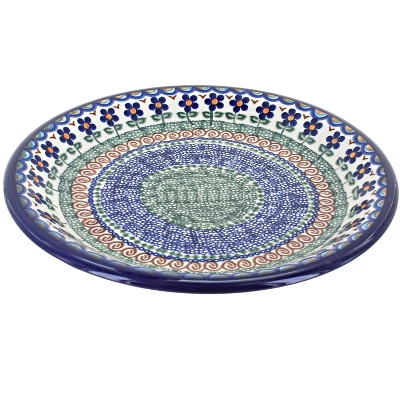 Blue Rose Polish Pottery Vena Dinner Plate 7 Blue Rose Polish Pottery Vena Dinner Plate - Image 5