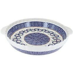 Blue Rose Polish Pottery Z148 Manufaktura Pie Plate With Handles -Blue Rose Pottery Store GUEST 5fb31b93 d260 433e bbac 69e0a71c8721