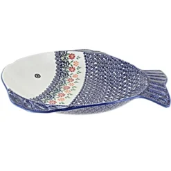 Blue Rose Polish Pottery S017 Manufaktura Large Fish Platter