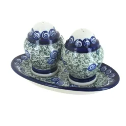 Blue Rose Polish Pottery 1282 Zaklady Salt & Pepper Shakers With Plate -Blue Rose Pottery Store GUEST 61667c51 10d8 4d9f a5ce c0e80a55d143