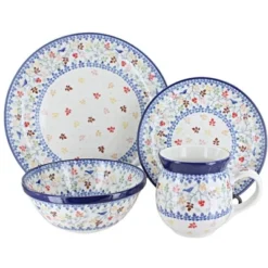 Blue Rose Polish Pottery Ceramika Artystyczna Dinnerware (4 PC) -Blue Rose Pottery Store GUEST 6174af27 8755 42f9 b639 6734779f1235