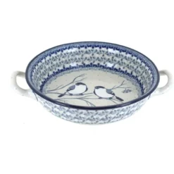 Blue Rose Polish Pottery 419 Ceramika Artystyczna Small Round Casserole With Handles -Blue Rose Pottery Store GUEST 624fa6fa fa35 4a11 8bb5 2fe45d1a23ef