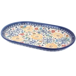 Blue Rose Polish Pottery 118 Vena Small Oval Dish -Blue Rose Pottery Store GUEST 633b0b43 39bc 45e3 8ad9 c45fd5a6659f