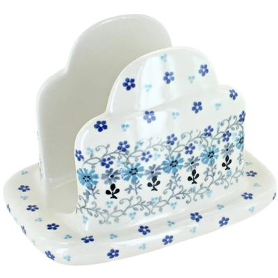 Blue Rose Polish Pottery 487 Ceramika Artystyczna Napkin Holder 11 Blue Rose Polish Pottery 487 Ceramika Artystyczna Napkin Holder - Image 9