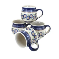 Blue Rose Polish Pottery K090-4 Manufaktura Bubble Mug Set -Blue Rose Pottery Store GUEST 637a022a e31e 46ae bc5d 19e785d774d6