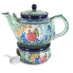 Blue Rose Polish Pottery 444-63 Ceramika Large Teapot & Warmer -Blue Rose Pottery Store GUEST 669cc029 efaf 49f7 a4d7 d7e5b59c760e