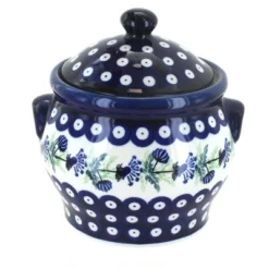 Blue Rose Polish Pottery 1098 Zaklady Medium Canister -Blue Rose Pottery Store GUEST 66a4283d ec8e 4fef b971 e9d386e36b10