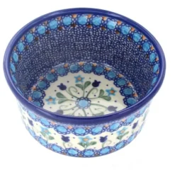 Blue Rose Polish Pottery 317 Vena Medium Bowl