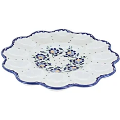 Blue Rose Polish Pottery T140 Manufaktura Egg Plate -Blue Rose Pottery Store GUEST 676b5def 1561 43b2 a4ad 94863af65158
