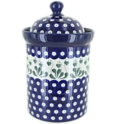 Blue Rose Polish Pottery 493 Ceramika Large Canister -Blue Rose Pottery Store GUEST 6816535c 427a 410a a531 c58a0c6a6eb9