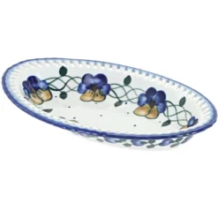Blue Rose Polish Pottery 32C WR Unikat Small Oval Dish -Blue Rose Pottery Store GUEST 694ee46c d32a 4e62 801a af1f1ee5a54b