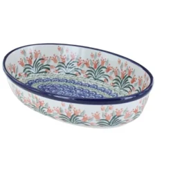 Blue Rose Polish Pottery 299 Ceramika Small Oval Baking Dish -Blue Rose Pottery Store GUEST 699c8164 54b9 42ee bbc7 f9d76e5af32b