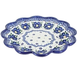 Blue Rose Polish Pottery 130 Vena Egg Plate -Blue Rose Pottery Store GUEST 69cd54c7 9958 41c2 a363 f350e3d0ae6e
